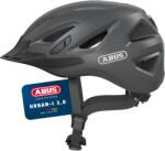 ABUS Cască de oraș ABUS Urban-I 3.0 - cască de bicicletă cu lumină spate, vârf și închidere magnetică - pentru bărbați și femei - titan (cenusiu), mărime M - 86863 (86863)