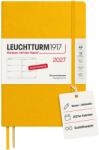 Leuchtturm1917 Calendar săptămânal 2027 Mediu (A5) - Germană, Floarea-soarelui, Hardcover, 145 x 210 mm, 12 luni - ianuarie-decembrie 2027, 1 săptămână pe pagină dublă, hârtie de 80 g/m2 cu compatibilitate ridicată 
