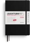 Leuchtturm1917 372780 Calendar zilnic punctat mediu (A5) 2026, negru, engleză (372780)