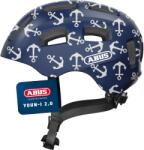ABUS Casca de bicicleta ABUS Youn-I 2.0 - cu lumina pentru copii, adolescenti si adulti tineri - pentru fete si baieti - albastra cu model de ancora, marimea S - 63814 (63814)