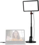 Rollei Lumis Key-Light, lumină video LED cu trepied de masă și telecomandă pe cablu. Lampă mare de birou bicolor cu 192 LED-uri reglabile (96 alb cald + 96 alb rece) - 28623 (28623)