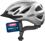 ABUS Cască de oraș ABUS Urban-I 3.0 - cască de bicicletă cu lumină spate, vârf și închidere magnetică - pentru femei și bărbați - argintiu, mărime XL - 86877 (86877)