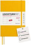 Leuchtturm1917 Calendar săptămânal 2027 Mediu (A5) - engleză, floarea soarelui, copertă moale, 145 x 210 mm, 12 luni - ianuarie-decembrie 2027, 1 săptămână pe pagină dublă, hârtie de 80 g/m2 cu compatibilitate ridic