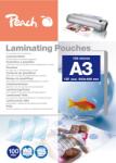 Peach Pungi de laminare peach A3-100 mic - 125 pungi - lucioase - calitate premium pentru cele mai bune rezultate de laminare - compatibile cu dispozitive de la toate producatorii de marci - PP500-01P (PP50