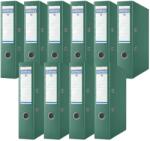 DONAU Premium Wide Folder Pachet de 10/DIN A4/7, 5 cm/10 Bucuri/Verde/Copertă din plastic PP/Cutie Doar cu fantă pentru hârtie Dosar de birou Dosar Liant cu inele/Punc verde - 3975001PL-06 (3975001PL-06)