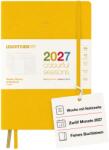 Leuchtturm1917 Calendar săptămânal și caiet cu punct mediu (A5) 2027, anotimpuri colorateGalben, engleză, Hardcover, Prezentare generală a calendarului 2026/2027/2028, Prezentare generală a planificării 01.27-12.28,
