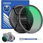 NEEWER Filtru CPL de 77mm cu capac pentru obiectiv, filtru polarizator circular cu multiple straturi, nanocoat, din sticlă optică HD pentru obiectivele de cameră, filtru polarizator care reduce reflexiile și