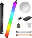 NEEWER Stick de lumină RGB portabil NEEWER Basics 30W 35.5"/90cm, Iluminare TPU gonflabilă portabilă 5000mAh Tip C 45W intrare/30W Ieșire, 3000Lux 17 efecte 2700-6500K CRI95 pentru înregistrare video în stud