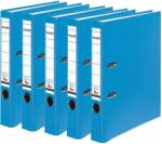 Falken 5x foldere din plastic PP-Color 5 cm îngust DIN A4 aqua - 15047980 (15047980)