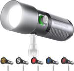 NEEWER Lanternă NEEWER Basics pentru fotografie, reflector LED FL10 RGB, lumină ambientală modelată 10W 6300K din aluminiu, 7500mAh/4 culori/20 filtre GOBO/CRI95+, lumină de umplere video USB apus de soare p