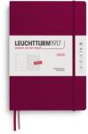 Leuchtturm1917 372644 Calendar săptămânal și compoziție caiet (B5) 2026, Port Red, engleză (372644)