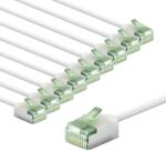 Goobay CAT 8.1 Cablu de rețea în set de 10 / Cablu patch ecranat, super flexibil, U/FTP/CU cablu Ethernet, PiMF, LSZH/Cat 8.1 cablu cu 10Gbits / Alb / 10x2m, 79504 (79504)