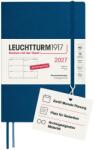 Leuchtturm1917 Calendar săptămânal 2027 Mediu (A5) - Germană, Indigo, Copertă moale, 145 x 210 mm, 12 luni - ianuarie-decembrie 2027, 1 săptămână pe pagină dublă, hârtie de 80 g/m2 cu compatibilitate ridicată cu cer