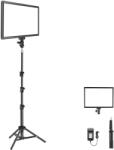 NEEWER Set de lumini de studio cu panou de lumină video LED NEEWER de 13 inchi cu trepied, lumină cheie bicoloră reglabilă 3200-5600K, CRI97+ pentru fotografiere în flux, înregistrare podcast, 2400 lux/0, 5 