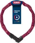 ABUS Lacăt ABUS Tresor 1385/75 Cherry Heart - lacăt cu combinație din oțel călit - lanț pătrat de 6 mm grosime - nivel de siguranță ABUS 6 - 75 cm - roșu - 88013 (88013)