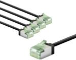 Goobay CAT 8.1 Cablu de rețea în set de 5 / Cablu patch ecranat, super flexibil, U/FTP/CU Cablu Ethernet, PiMF, LSZH/Cat 8.1 Cablu cu 10Gbits / Negru / 5x5m, 79489 (79489)