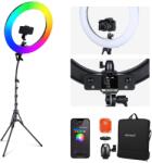 NEEWER 18" RGB LED Ring Light APP Control cu suport și suport pentru telefon, 42W reglabil, 2500-10.000K, GM ± 50 Bi Color, CRI97+/TLCI98+, 360° Full Color, 18 Scene pentru Selfie, TikTok, Vlog, RGB18 II -39