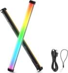 NEEWER Basics Stick de lumină magnetică RGB de 21 inchi, Stick de lumină video portabil cu LED-uri de 14 W, reglabil CRI95, cu 51 de moduri RGB, baterie de 4000 mAh pentru YouTube, TikTok, Studio de înregist