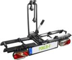 EUFAB 12010LAS suport de biciclete POKER-F, potrivit pentru biciclete electrice, complet pre-asamblat, protectie antifurt, pentru 2 biciclete, pentru cupla remorca, negru, 142 x 70 x 58 cm (12010LAS)