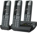 Gigaset Comfort 520A Trio - 3 telefoane DECT fără fir cu robot telefonic - Design elegant - Funcție hands-free - Nu deranja - Agenda cu 200 de contacte, negru titan [versiunea germană] - S30852-H3005-B103