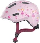 ABUS Casca pentru copii ABUS Smiley 3.0 - casca de bicicleta cu o potrivire profunda, design prietenos pentru copii si spatiu pentru o impletitura - pentru fete si baieti - roz cu model printesa, marimea S