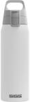 SIGG - Sticlă de băut izolată - Termos Shield Therm One White pentru băuturi carbogazoase - Etanșă - Lavabilă în mașina de spălat vase - Fără BPA - 90% oțel inoxidabil reciclat - Alb - 0.75L - 6053.20 (605