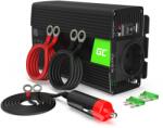 Green Cell 300W/600W 12V la 230V Convertor de tensiune pentru mașină Pur Sine Volt Convertor Invertor Putere Sinusoidă Pură Invertor Solar Convertor DC AC Convertor Curent Priză Brichetă - INV05DE (INV05DE)