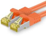 1aTTack. de Cablu de retea Cat. 7 25m portocaliu 1 bucata Cablu Ethernet Cat7 de retea Cablu LAN cablu brut 10 Gb s SFTP PIMF LSZH set cablu patch cu mufa Rj 45 Cat. 6a - 4251073615141