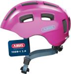 ABUS Casca de bicicleta ABUS Youn-I 2.0 - cu lumina pentru copii, adolescenti si adulti tineri - pentru fete si baieti - roz (sclipitor), marimea S - 40164 (40164)