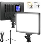 NEEWER Basics 9 inch LED Panou Lumină, lumină video Edge Lit 3200-5600K, lumină cu tasta soft reglabilă pentru cameră cu trepied de masă, CRI95+ 800Lux, 4000mAh reîncărcabilă pentru fotografie, video și stre