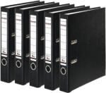 Falken 5x Dosar din plastic PP-Color 5 cm îngust DIN A4 negru - 15046640 (15046640)