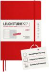 Leuchtturm1917 Calendar săptămânal 2027 Compoziție (B5) cu caiet - Planificator de întâlniri german, Cireș, ianuarie-decembrie 2027, Prezentare generală săptămânală în stânga + Pagina de note în dreapta - 400040 (40