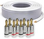 PureLink Cablu difuzor PureLink OFC 2x2, 50mm2 (0, 20mm), 30, 0m, alb cu caracteristică gri deschis, set cu 8 mufe banane - SE-SP061-030-B08 (SE-SP061-030-B08)