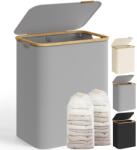 SONGMICS Coș de rufe din țesătură Oxford SONGMICS 130L cu capac și 2 compartimente - LCB513G01V1