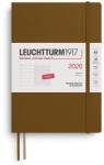 Leuchtturm1917 372683 Calendar săptămânal și caiet mediu (A5) 2026, copertă moale, maro condiment, engleză (372683)