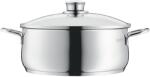 WMF Diadem Plus oală de gătit 16 cm mică, capac din sticlă, oală 16cm, oală de prăjit cu inducție 1.5l, oală mică din oțel inoxidabil lucios Cromargan, oală pentru paste, fără strat antiaderent - 07301760