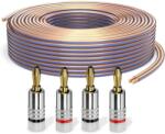 PureLink Cablu difuzor PureLink OFC 2x4, 00mm2 (0, 10mm), 20, 0m, transparent cu caracteristică albastră, set cu 4 mufe banane - SE-SP020-020-B04 (SE-SP020-020-B04)