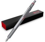 rOtring 600 Gelschreiber | 0, 55 mm | Cerneală neagră | Instrument de scris argintiu cu corp metalic | Zonă de prindere antiderapantă, cu striații și corp hexagonal | Reîncărcabil - SAP_2196011 (SAP_2196011)
