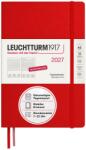 Leuchtturm1917 Calendar zilnic 2027 Mediu (A5) - germană, cireș, 145 x 210 mm, ianuarie-decembrie (12 luni), 1 pagină pe zi, grilă orară 7: 00-22: 00, copertă cartonată, hârtie de 80 g/m2 - 400159 (400159)