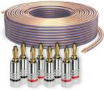 PureLink Cablu difuzor PureLink OFC 2x2, 50 mm2, (0, 10 mm), 30, 0 m, transparent cu caracteristică albastră, set cu 8 mufe banane - SE-SP010-030-B08 (SE-SP010-030-B08)