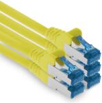 1aTTack. de Patchkabel - 5X 7, 5m Ethernet, Netzwerk, Lan Kabel CAT6a (pentru rețele Gigabit, routere, switch-uri, modemuri cu intrare RJ45 - galben) - 4251073691008