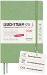 Leuchtturm1917 Calendar zilnic 2027 Medium (A5) - germană, salvie, 145 x 210 mm, ianuarie-decembrie (12 luni), 1 pagină pe zi, grilă orară 7: 00 a. m. - 22: 00 p. m. , copertă cartonată, hârtie de 80 g/m2 - 400161 (