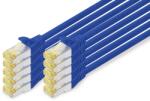 ASSMANN Cablu DIGITUS LAN Cat 6A - 3 m - 10 buc - ecranat S/FTP - albastru - DK-1644-A-030-B-10 (DK-1644-A-030-B-10)