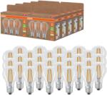 OSRAM Lămpi LED Osram de înaltă eficiență cu clasa de eficiență energetică A, pachet valoare cu 30 de becuri, înlocuiește becurile convenționale de 60W, formă de pară, alb cald (2700K), E27, sticlă cu filam