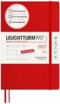 Leuchtturm1917 Calendar săptămânal 2027 Mediu (A5) - Germană, Cireș, Copertă moale, 145 x 210 mm, 12 luni - ianuarie-decembrie 2027, 1 săptămână pe pagină dublă, hârtie de 80 g/m2 cu compatibilitate ridicată cu cern