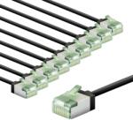 Goobay CAT 8.1 Cablu de rețea în set de 10 / Cablu patch ecranat, super flexibil, U/FTP/CU cablu Ethernet, PiMF, LSZH/Cat 8.1 cablu cu 10Gbits / Negru / 10x5m, 79507 (79507)