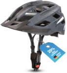 Fischer Casca de bicicleta pentru adulti Fischer, casca de ciclism, casca de oras Urban Plus Brooklyn, L/XL, 58-61cm, albastru, cu lumina spate LED integrata - 50450 (50450)