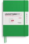 Leuchtturm1917 372646 Calendar săptămânal și compoziție caiet (B5) 2026, frunză de primăvară, engleză (372646)