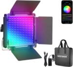 NEEWER 660 PRO 50W RGB LED Videoleuchte Panel cu control APP 360° lumină video cu culoare completă CRI 97 cu barndoor/ suport U pentru fotografie cu lumină continuă în studio - 10105695 (10105695)