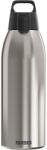 SIGG - Sticlă izolată pentru băuturi - Termos Shield Therm One Brushed - băuturi carbogazoase - etanșă - lavabilă în mașina de spălat vase - fără BPA - 90% oțel inoxidabil reciclat - argintiu - 1.5L - 6218